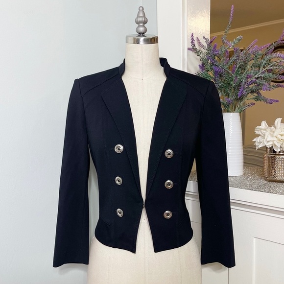 White House Black Market Ponte Blazer Jacket Size 0 XS - Picture 4 of 12
